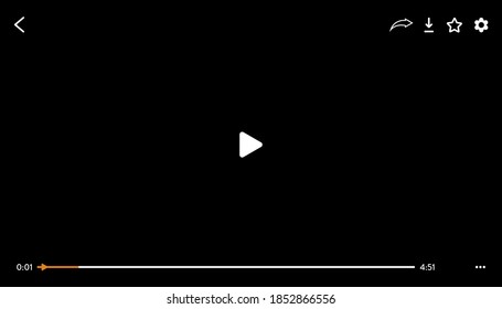 media player mockup template vector