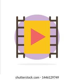 Media, Media Player, Multimedia, Player, Stream Abstract Circle Background Flat color Icon