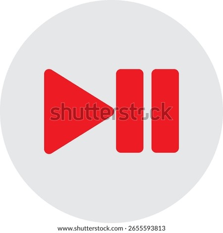 Media Player Next Track Icon Flat Vector Illustration