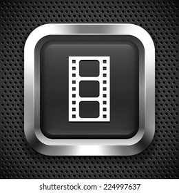 Media Player on Black Square Button