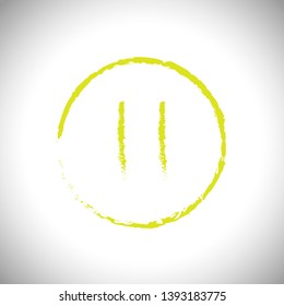 Media Player peuse button with White Background
