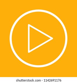 Media player, play button icon, stock vector illustration, EPS10.