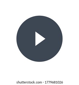 Media Player Play Button Vector Graphic