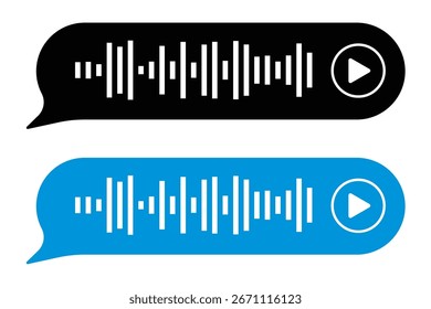 Barra de carregamento de progresso do Media Player, executar próximo, retroceder botões de avanço rápido. Modelos da interface do painel de reprodução de música. Ondas de som ou mensagem de voz. Mini jogador, embutido em sites no eps 10.