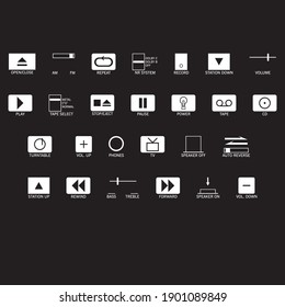 Media player or recording button collection