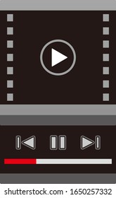 media player screen in mobile display