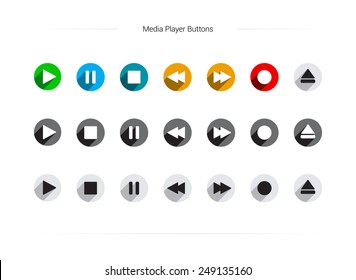 Media Player Shadow Buttons