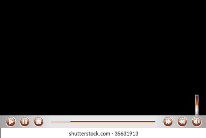 Media player  with silver interface