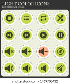 Media player simply symbol for web icons and user interface