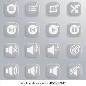Media player simply symbol for web icons and user interface