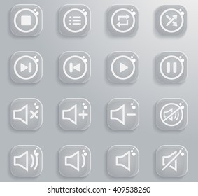 Media player simply symbol for web icons and user interface