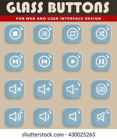Media player simply symbol for web icons and user interface