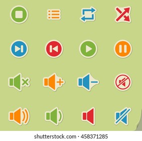 Media player simply symbol for web icons and user interface