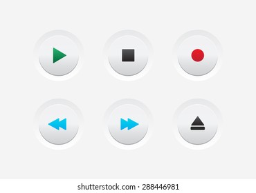 Media Player UI Buttons
