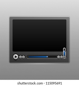 Media Player User Interface.  eps 10
