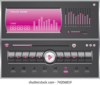 Media player. vector