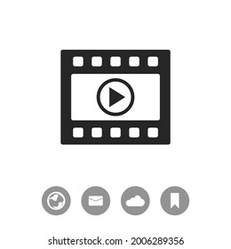 Media player vector black simple icon