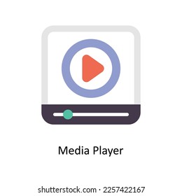 Media Player  vector Flat Icons. Simple stock illustration stock illustration