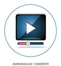 Media player   vector icon