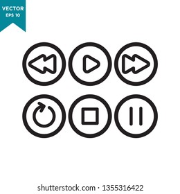 media player vector icon 