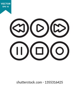 media player vector icon 