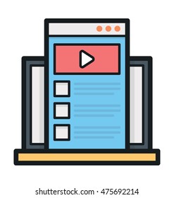 Media Player Vector Icon