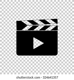 media player vector icon - black illustration