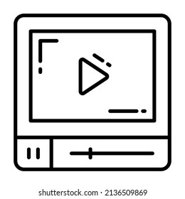 media player vector icon. Illustration for graphic and web design.