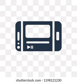 Media player vector icon isolated on transparent background, Media player transparency concept can be used web and mobile