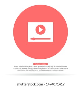 Media player Vector icon . Lorem Ipsum Illustration design