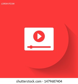 Media player Vector icon . Lorem Ipsum Illustration design