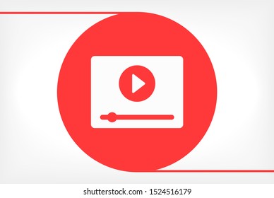 Media player Vector icon . Lorem Ipsum Illustration design