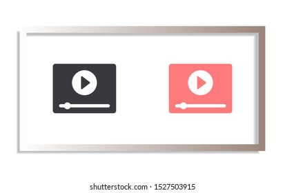 Media player Vector icon . Lorem Ipsum Illustration design