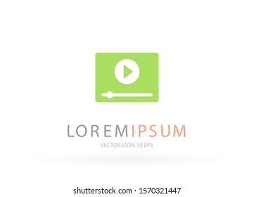 Media player Vector icon . Lorem Ipsum Illustration design