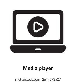 Media player Vector Icon which can easily modify or edit
