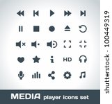 Media Player Vector Icons Set