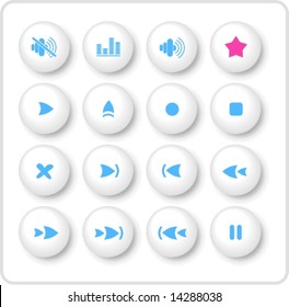 Media player vector iconset