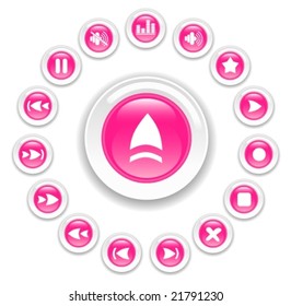 Media player vector iconset