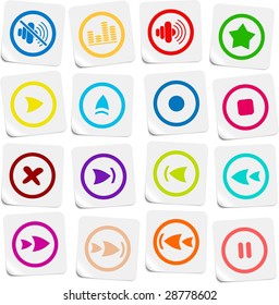 Media player vector iconset