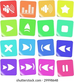 Media player vector iconset