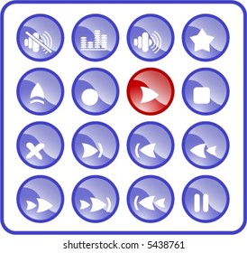 Media player vector iconset