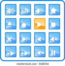 Media player vector iconset