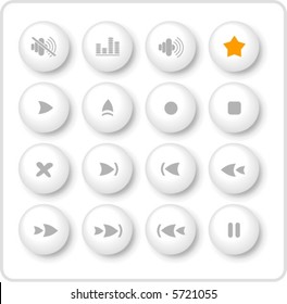 Media player vector iconset