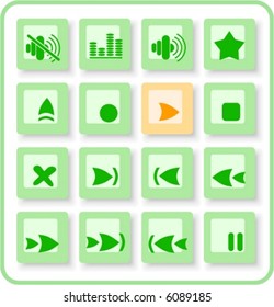 Media player vector iconset