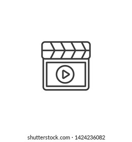 Media Player Vector Illustration, outline sign