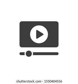 Media Player vector illustrator. Advertising and Media icon glyph style.