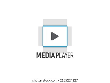 Media Player Vector Logo Design Template. Video Paly App Icon