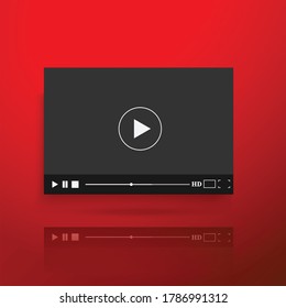 Media player Video interface and  icons / play, pause and stop button icon /Media icon set. Vector pictograms for web, computer and mobile apps: play, pause
