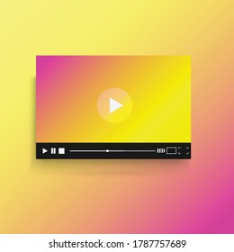 Media player Video interface and icons / play, pause and stop button icon /Media icon set. Vector pictograms for web, computer and mobile apps: play, pause