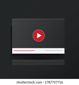 Media player Video interface and icons / play, pause and stop button icon /Media icon set. Vector pictograms for web, computer and mobile apps: play, pause